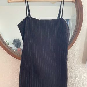 Black pin-stripped dress, cotton soft material